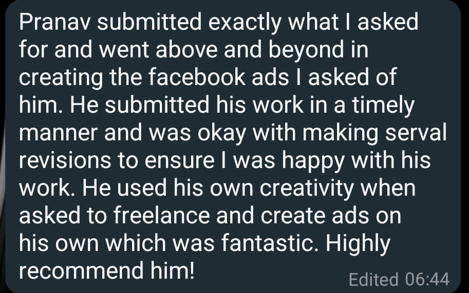 Testimonial from an Ad Agency